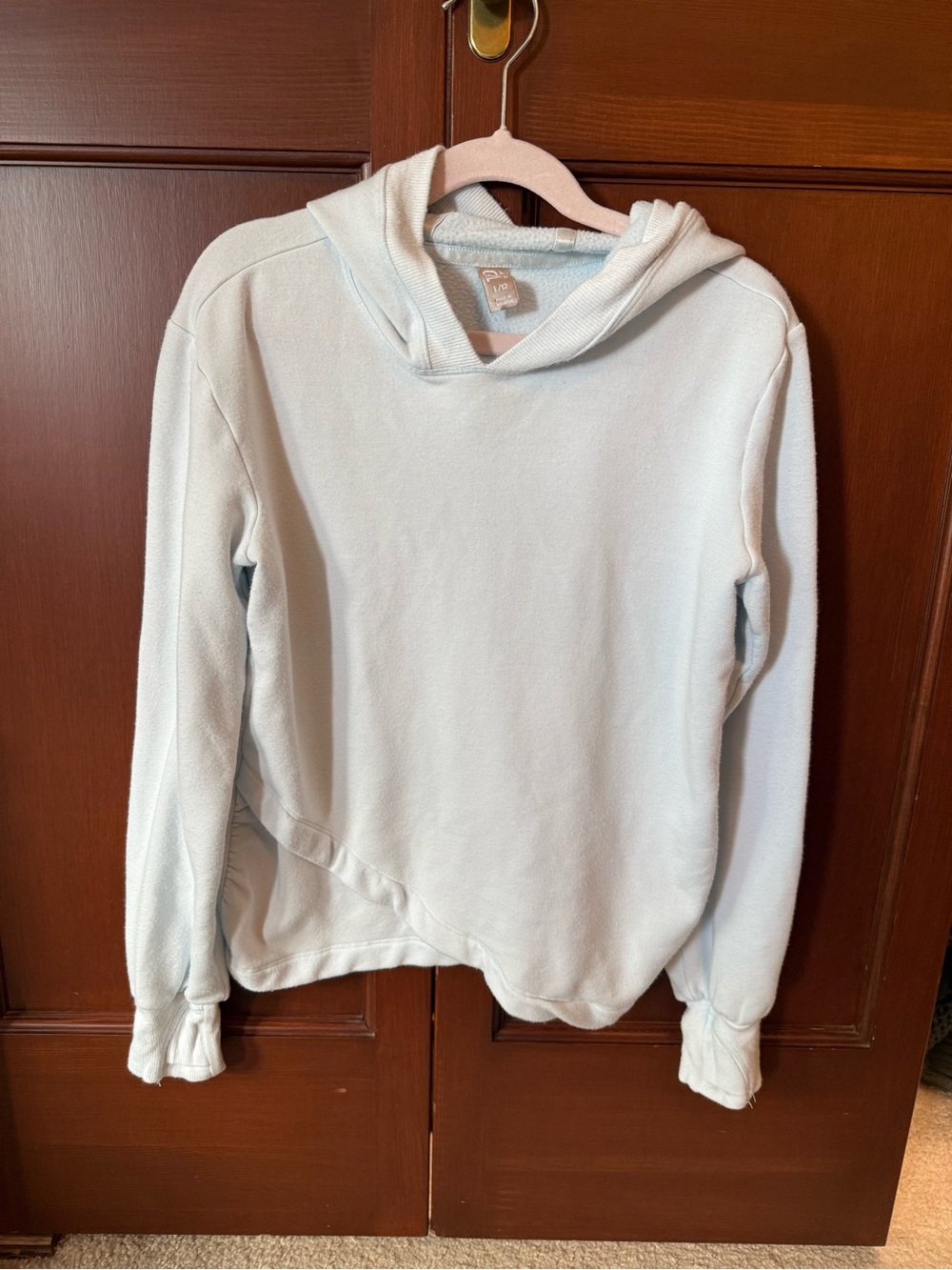 Athleta Pale Blue Girls' Hooded Pullover Sweater